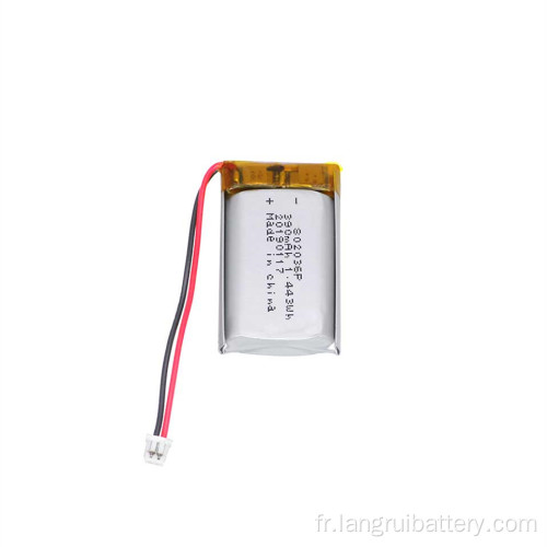 Batterie rechargeable li ion lithium polymère 3,7 V 390mAh